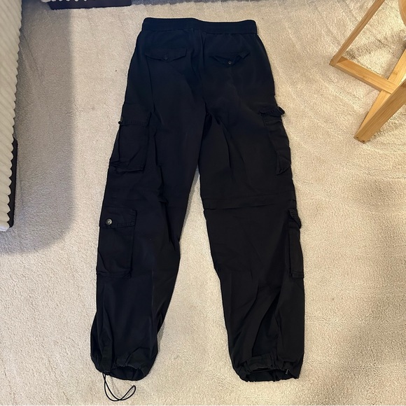 Vibrant Miu VBRT Women’s Black Cargo Pants Lightweight Pockets - Picture 6 of 8